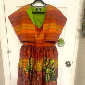 Vixen by Micheline Pitt Creature from the Black Lagoon swing dress with bolero